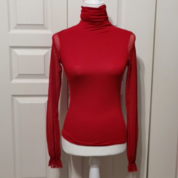 NWOT La Petite Francaise Turtleneck Top XS/S - Picture 1 of 7